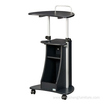 Laptop Stand Table On Wheels With Storage Cabinet
